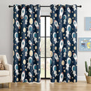Kids Space Astronaut Planets Rockets Blackout Curtains - 100% Blackout, Thermal Insulated, Noise Reducing, for Kids Room and Nursery, 2 Panels (Astro Buddy Rockets, W52×L84) by TinyTreasures Baby Boutique