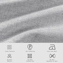 Macochico 100”Wx96”L Pinch Pleated 100% Blackout Linen Curtains Thermal Sliding Curtains for Bedroom Living Room Sliding Glass Door Farmhouse Shabby Chic Silver Grey Drapery with Tieback 1 Panel by CozyNest Decor