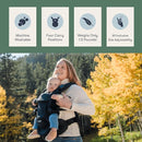 Colugo Baby Carrier - Baby Carrier Newborn to Toddler, Toddler Carrier, Adjustable, Lightweight, Breathable Carrier for Newborn to 33 Pounds (Black) by TinyTreasures Baby Boutique