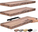 Sorbus Floating Shelves for Wall - 24" Bathroom Shelves, Wall Decor for Bedroom, Kitchen, Living Room, Home Decor & Book Storage - Mounted Floating Shelf with Invisible Brackets (Mahogany, 3 Pack) by CozyNest Decor