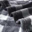 MERRYLIFE Black and White Plaid Throw Blanket Decorative Fleece Throw | Ultra-Plush Colorful | Couch Blanket Travel Lap | Home Gift Use(50" 60",Black White) by CozyNest Decor