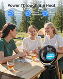 Koonie 10000mAh Battery Operated Misting Fan with Clip, Portable 8'' Mist Fan for Desk with Max. 48 Hours Runtime, 3Speeds, 2 Spray Modes, 200ML Tank for Golf Cart Home Office Travel Camping Stroller by TinyTreasures Baby Boutique