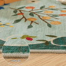 3x5 Area Rug, Floral Green Washable Rug for Entryway, Non Slip Flower Area Rugs, Soft Low Pile Indoor Doormat Small Carpet, Rugs for Living Room Bedroom Nursery Kitchen Dining Room, Sage Green by TinyTreasures Baby Boutique