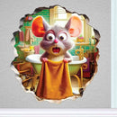 3D Mouse Sticker - Shower - Mousehole Wall Sticker Decal - Removable Bathroom Decor - Kids Room - Peel & Stick - Whimsical Home Decor - MICESTERPIECE by CozyNest Decor