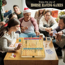 21 Inches Horse Racing Game, Horse Race Board Games with 11 Luxury Metal Horses,Thickened Wood Chessboard,Chips,Cards and Dice,Classic Wooden Table Top Board Games for Adults and Family by TinyTreasures Baby Boutique