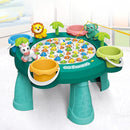 Fishing Game Toy Set, Kids Play Table w/Rotating Board, 45 Fishes & 4 Fishing Poles, Gifts for Children, Boys & Girls Aged 3 4 5 6+ (Upgraded Ver.) by TinyTreasures Baby Boutique