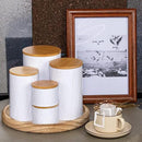 White Canister Sets for Kitchen Counter, Kitchen Canisters Set of 6, Flour and Sugar Containers, Coffee and Tea Storage, Modern Farmhouse Kitchen Decor by CozyNest Decor