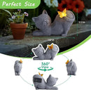 Solar Cat Garden Statue with Glowing Butterfly, Outdoor Resin Cat Figurine with Solar Light, Waterproof Yard Decor for Patio, Lawn, Porch, and Unique Garden Gifts for Cats Lovers by CozyNest Decor