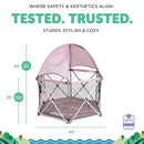 Baby Delight Go with Me Eclipse Deluxe Portable Playard | Playpen | Sun Canopy | Indoor and Outdoor | Ultra Padded Nylon Floor | Canyon Rose by TinyTreasures Baby Boutique