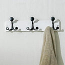 SKOLOO 17-Inch White Wood Coat Rack Wall Mount with 3 Triple Hooks - Ideal for Family Entrances, Classrooms, and Pet Supplies Storage - Perfect Coat Hooks for Wall, Pack of 2 by CozyNest Decor