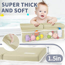 URMYWO Bath Kneeler and Elbow Rest Pad Set - 1.5" Thick Baby Bath Kneeler Pads with Toys Organizer, Anti-Slip Cozy Knee & Arm Support Bathtub Mat, Quick Dry Kneeling Pad for Baby Bath Time by TinyTreasures Baby Boutique