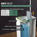 JOYMOOP Mop and Bucket with Wringer Set for Home, Flat Mop and Bucket System, Mops for Floor Cleaning and Wall Cleaner, with 3 Reusable Microfiber Mop Pads by CozyNest Decor