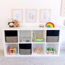 NaturalCozy 13x15x13 Kallax Storage Cubes Bins, 3 Pack | Cotton Rope Cube Storage Bin Woven Baskets for Organizing | Kallax Insert Storage Baskets for Shelves Organizer, Kids Toy, Closet Baby Nursery by TinyTreasures Baby Boutique