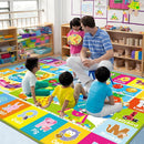 Kids Rug for Playroom, Kids Baby Playmat with Alphabet, Month, Weather, Week and Shapes ABC Educational Rug, Play Mat Carpet for Bedroom Classroom (110.2X78.7 INCH, Ferris Wheel) by TinyTreasures Baby Boutique