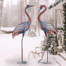 Kircust Garden Crane Statues Patina Heron Decoy, Standing Metal Crane Sculptures Bird Yard Art for Outdoor Decor, 47-48 Inch, Set of 2 by GreenHaven Gardens