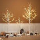 Outdoor Christmas Decorations Lighted Birch Tree Set of 3, LED Warm White 4, 6 and 8 Feet, for Indoor Christmas Decor, Party, Garden, Yard, Wedding, Holiday by CozyNest Decor