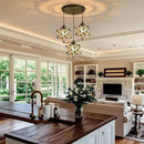 Frosted White Glass Chandelier for Dining Room Pendant Lights for Kitchen Island Light Fixture Modern Farmhouse Chandeliers with Warm Light Oiled Bronze by CozyNest Decor