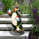 Dinosaur Eating Gnomes Garden Decor Statue - Funny Dinosaur Gnome Massacre Outdoor Decor for Yard, Patio, Lawn Ornaments - Garden Gifts for Mothers Day, Housewarming, Festival by GreenHaven Gardens