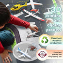 Play Rug for Playroom 59"x39" Airport Carpet for Kids Bedroom with Combined City Road Traffic System Aircraft Runway Playmat Rugs Carpet Non-Slip Washable Area Mat by TinyTreasures Baby Boutique