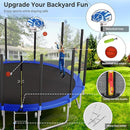Upgraded 16FT 15FT 14FT 12FT 10FT 8FT Trampoline Outdoor with Basketball Hoop and Net, Capacity for 4-6 Kids and Adults by TinyTreasures Baby Boutique