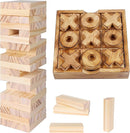 Glintoper Tic Tac Toe & Tumble Tower Blocks Tables Game Set, Classic Wood Stacking Game & XOXO Board Games for Kids Family, Living Room Rustic Coffee Table Decor, Travel Strategy Board Games by TinyTreasures Baby Boutique