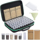 Seed Storage Box, Portable Seed Saving Box, Sturdy Seed Organizer Kit Seed Envelopes Funnel Label, Seed Container for Flower Plants Vegetable Seed, M-60 Slots by GreenHaven Gardens