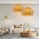 Arturesthome 23.6" Weaving Bamboo Pendant Light for Kitchen Island, Wicker Chandelier, Handmade Woven Hanging Ceiling Light Lampshade for Living Room Bedroom by GreenHaven Gardens