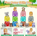 Learning Toy for Toddlers 1 2 3 Year Old, Montessori Educational Counting, Matching & Sorting Sensory Toys, 10 Safari Animals & 10 Zoos, Birthday Easter Gift for Baby Boy Girl Age 12-18 Months by TinyTreasures Baby Boutique