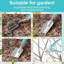6 Pcs Garden Tool Set, Gardening Hand Tools Aluminum Alloy Starter Kit with Garden Bag, Heavy Duty Outdoor Tool Set with Ergonomic Handle, Gardening Gifts (No Flower Pattern) by GreenHaven Gardens