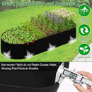 2mm Thick Fabric Garden Grow Bed Bags, 4x2x1 Ft Liners Designed For Outdoor Metal Raised Garden Beds, 60 Gallon Capacity Oval Large Vegetable Growing Boxes by GreenHaven Gardens