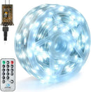 Joiedomi 1200 LED Christmas String Lights Outdoor,394FT Cool White Fairy Light with Remote 8 Modes Timer, Plug in PVC Clear Wire Lighting Decor with Reel for Indoor Dorm Classroom Bedroom Holiday by GreenHaven Gardens