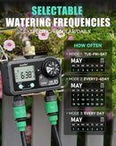 RAINPOINT Brass Sprinkler Timer 2 Stations, Large Digital Water Timer for Garden Hose with 6 Programmable Procedure, with Delay/Manual/Auto Irrigation Mode for Week/Specific/Daily Watering by GreenHaven Gardens
