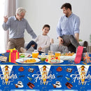 2 Pack Fathers Day Tablecloth - Happy Father's Day Table Cloth, Plastic Disposable Rectangle Blue Father Day Table Cover for Fathers Day Decorations Party Decor Supplies Favors,108 x 54 Inch by CozyNest Decor