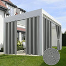 HolidayIdeas 4 Panels Outdoor Curtains for Patio Waterproof Linen Curtains 95 Inch Length-Outside Curtains Heavy Duty, Privacy, Weighted for Pergola, Porch, Gazebo-54 Wide x 95" Long Light Grey by CozyNest Decor