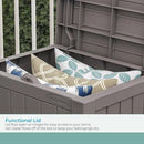 Suncast 22-Gallon Small Deck Box - Lightweight Resin Indoor/Outdoor Storage Container and Seat for Patio Cushions and Gardening Tools - Store Items on Patio, Garage, Yard - Stone Gray, Made in the USA by CozyNest Decor