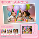 Kids Camera, Upgrade Kids Camera Instant Print, Front Rear Dual Selfie Digital CAM with 1080P Videos, Portable Travel Toy with Games and Music, Christmas Birthday Gift for Boys, Girls and Teens by TinyTreasures Baby Boutique