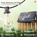 addlon 78(72+6) FT Solar String Lights Waterproof,Patio Lights Solar Powered with Remote & USB Port 3 Lighting Modes 24+2 LED Shatterproof Bulbs Outdoor Lights for Camping Backyard Garden by CozyNest Decor