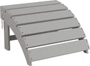 Sundale Outdoor Folding Plastic Adirondack Ottoman, All-Weather Adirondack Chair Footrest, Fade and Rust Resistant, Perfect for Outside Patio Garden Pool Yard Grey by CozyNest Decor