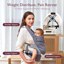 Momcozy Baby Carrier - Ergonomic, Cozy and Lightweight Carrier for 3-24 Months, Effortless to Put On, Ideal for Hands-Free Parenting, Enhanced Lumbar Support, Purehug for Infant to Toddler, Grey by TinyTreasures Baby Boutique