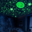 965 PCS Glow in The Dark Stars and Sun for Ceiling, Luminous Stars and Planet Wall Decals, Kids Room Decor, Glowing Galaxy Wall Stickers for Nursery Decorations (Green) by TinyTreasures Baby Boutique