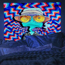 ADDWel Blacklight Frog Tapestry, Hippie Alien Tapestry Glow In The Dark, UV Reactive Black Light Upright Posters Wall Hanging for Bedroom Dorm Living Room Backdrop Decor by CozyNest Decor