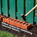 Rebar Stakes 16 Inch, 10 Pack Ground Stakes Heavy Duty with Chisel Point, Straight Metal Stakes for Concrete Form, Landscaping, Camping Tent or Timber, Black by CozyNest Decor