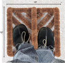NINAMAR Natural Coir Boot Scraper Door Mat - 13 x 12 inch - 2 Pack by CozyNest Decor