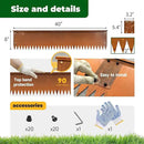 Cortens Steel Garden Metal Landscape Edging 40 inch with Top Bending Protection Pre-Rusted Cortens Steel Garden Edging 8 Inch Depth 90 Degree Bend 6 Pack for Lawn Yard (8 inch-90 Degree Bend, Rusted) by GreenHaven Gardens