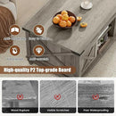 48" Farmhouse Lift Top Coffee Table with Storage Sliding Barn Door & Large Hidden Compartment, Coffee Table with Lifting Top with Wooden Lift Tabletop, Coffee Tables for Living Room, Grey