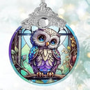 Owl Stained Glass Suncatcher, Jocidea Owl Ornament, Owl Christmas Ornament, Holidays Ornaments, Christmas Tree Ornament, Owl Decor, Gifts for Owl Lovers by GreenHaven Gardens