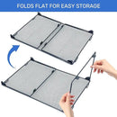 Neudeco Stackable Cabinet Shelf Organizer - 2 Pack Metal Mesh Stacking Shelves for Kitchen, Closet, Bathroom, Countertop and Cabinet -Gray by CozyNest Decor