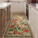 Runner Rug for Hallways Kitchen Rug Non Slip 2'x 6' Washable Rugs with Rubber Backing Soft Floral Carpet Runner for Hallways, Kitchen, Laundry, Bedroom, Bathroom(Green) by CozyNest Decor