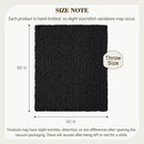 Carriediosa Chunky Knit Throw Blanket 50" X 60", 100% Hand Made Large Chenille Loop Yarn Soft Fluffy Throws for Couch Sofa Bed, Big Crochet Cozy Heavy Thick Cable Woven Blankets, Black by CozyNest Decor