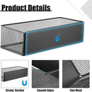 Tioncy 4 Pcs Magnetic Storage Bin Magnetic Locker Organizer for Pegboard Refrigerator Shelves Basket Container Wire Storage Holder for Kitchen Home Whiteboard(Black,10.6''l, 6.2''l) by CozyNest Decor